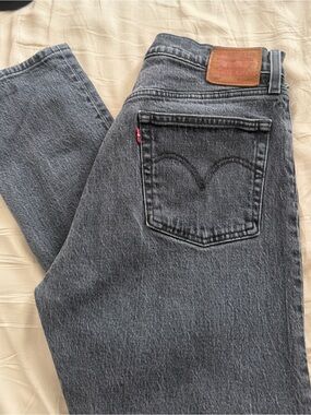 Levi's Gray Washed Straight Jeans